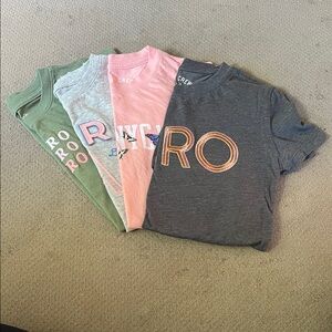 Set of Aeropostale Graphic T-Shirts - Green, Gray, Pink, Charcoal